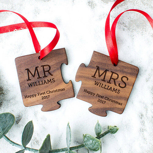 christmas decorations for newleyweds