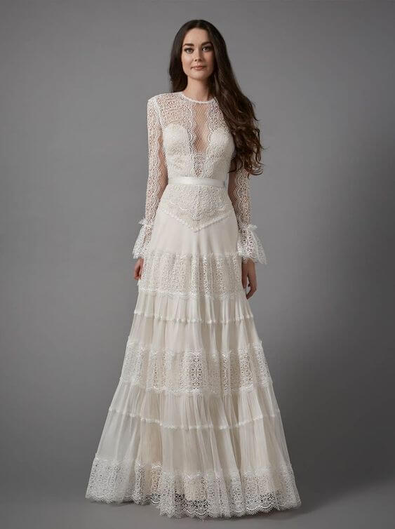 Boho bridal gowns