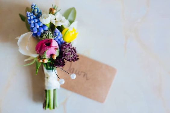 spring buttonholes for the groom