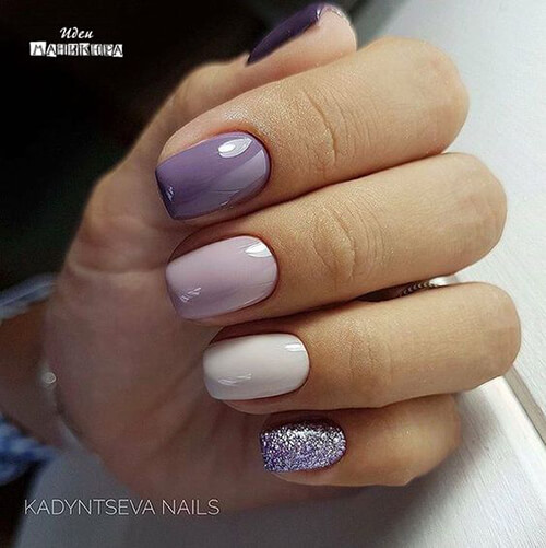 Bridal beauty, violet nails