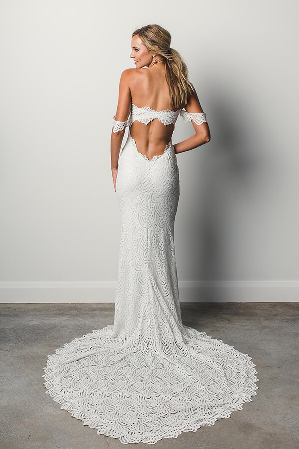 back detail wedding gown