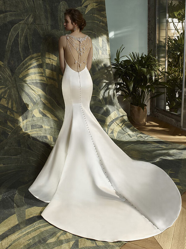 back detail wedding gown