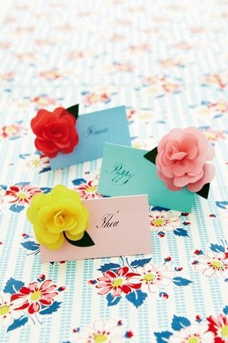 floral place cards