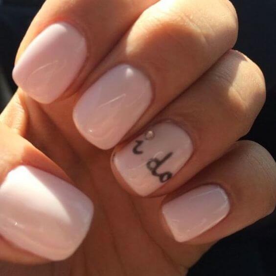 Pink wedding nails