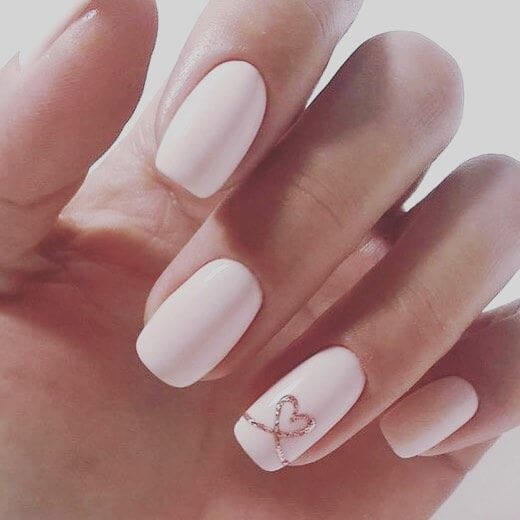 Pink wedding nails