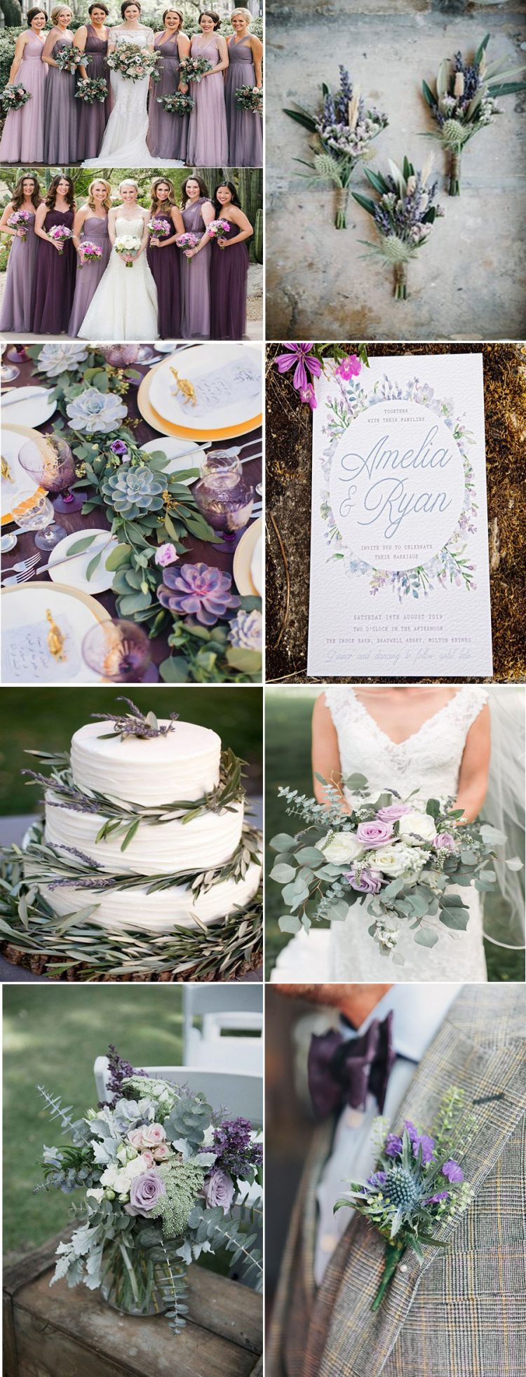 A Dreamy Green & Lavender Palette | weddingsonline