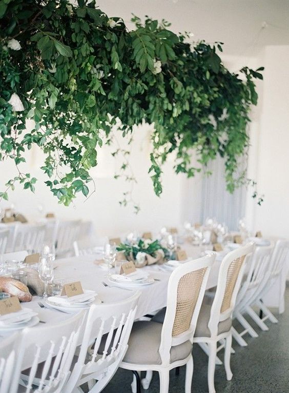 Foliage wedding decor