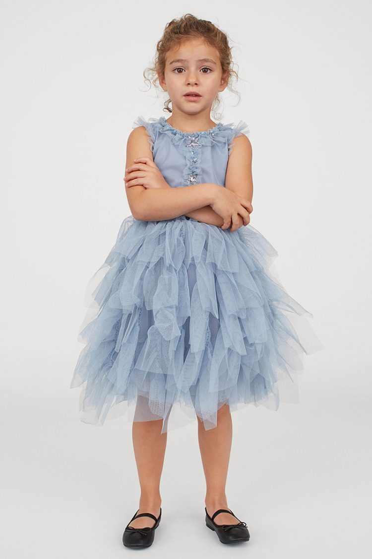 Flower Girl Dress Tulle Bridal Lace with Flower Detailing Wedding Age 4-14 Kids 